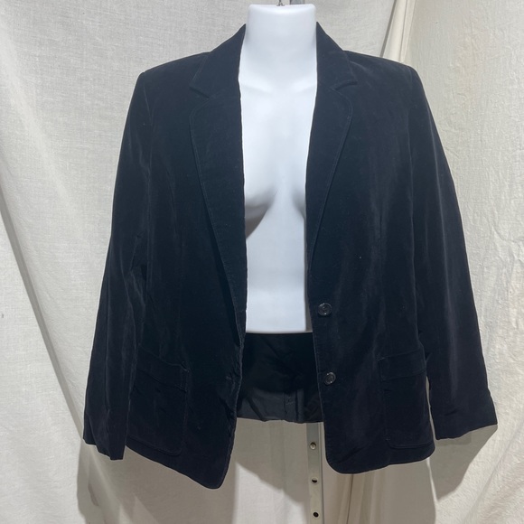 Vintage 80s Dana Point of CA Velvet Blazer Jacket, Excellent Shape, Black - Picture 2 of 5